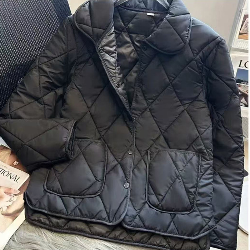 2026秋冬款洋气短款棉衣女菱格中老年棉服修身轻薄羽绒棉袄短外套,淘宝优惠券,粉丝福利购,淘宝优惠卷