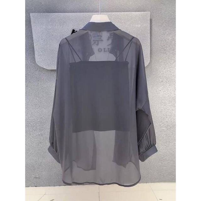 Women's summer ice silk thin chiffon shirt