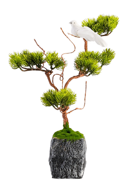 仿真绿植迎客松桌面摆件