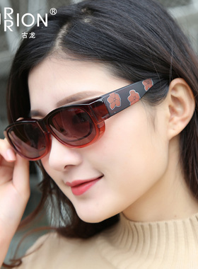 古龙近视眼睛女司机夹片太阳镜