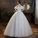 Весеннее звездное небо для невесты, новая коллекция, открытые плечи, по фигуре, кружевное платье