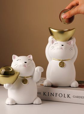新中式招财猫桌面摆件客厅装饰摆设鞋柜玄关家居乔迁送礼物装饰品