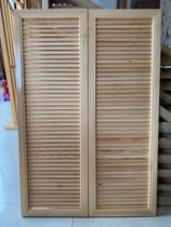 Solid Wood Shutters Door Watercuro Black Walnuts Overall Cupboard Shoes Cupboard Door Sunroof Air Conditioning Import & Export Venetian Air-Permeable Customisation