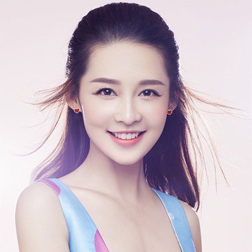 爱心红色耳钉女 新娘结婚水钻超闪耳环玫瑰金925纯银针简约耳饰品 - 图1