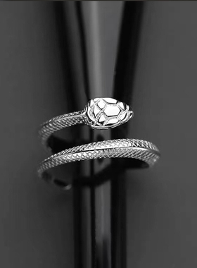 精美时尚蟒蛇个性男女款戒指尾戒ins风直播爆款轻奢手饰
