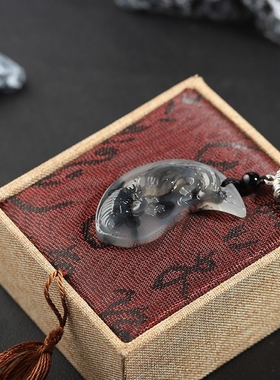 国风水墨龙凤扣男女情侣款龙凤佩吊坠精雕生日礼物