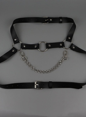 胸链性感男士背带脖带身体朋克风肩带胸带衬衣腰带配饰搭配制服