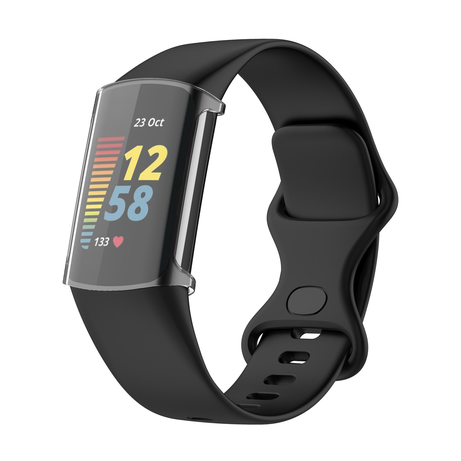 Fitbit charge5智能手环硅胶表带官方原厂原装同款替换腕带新款彩