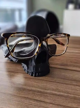 3D打印骷髅搞怪眼镜支架收纳