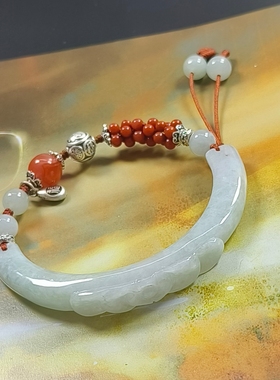 天然翡翠缅甸A货玉石危料蓝水半镯时尚百搭款手镯手链