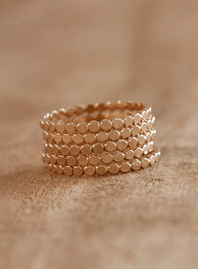 S925银男士阿内特素圈叠戴戒指