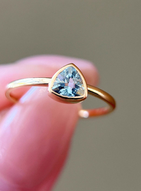 S925纯银爱心戒指情侣款ins风