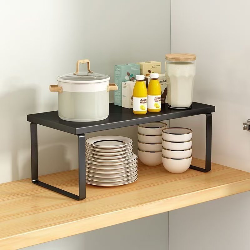 厨房台面置物架收纳白色桌面橱柜内分层隔板调味料盘子锅架储物架,淘宝优惠券,粉丝福利购,淘宝优惠卷