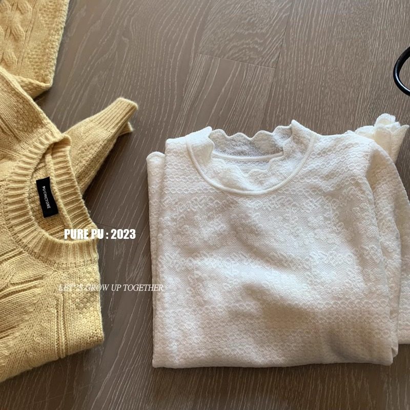 北国佳人半高领钩花法式蕾丝叠穿内搭打底衫女春新款长袖镂空上衣,淘宝优惠券,粉丝福利购,淘宝优惠卷