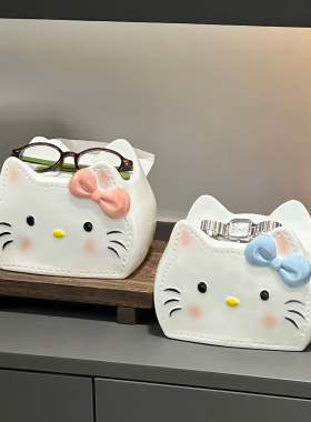 陶瓷猫咪轻奢纸巾盒客厅卧室摆件