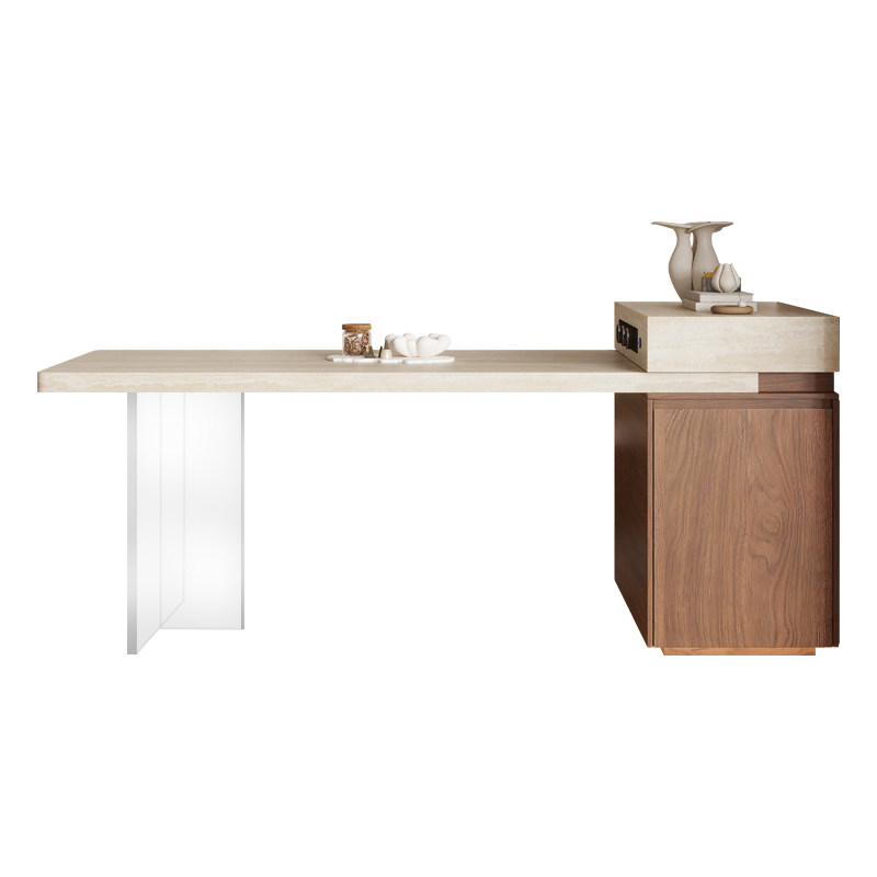 洞石下挂岩板岛台餐桌一体家用伸缩北欧开放厨房靠墙亚克力中导台,淘宝优惠券,粉丝福利购,淘宝优惠卷