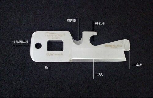 美国林线卡R085隐身求生工具便携组合多功能刀卡开瓶器钥匙刀 - 图2