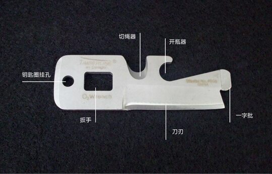 美国林线卡R085隐身求生工具便携组合多功能刀卡开瓶器钥匙刀