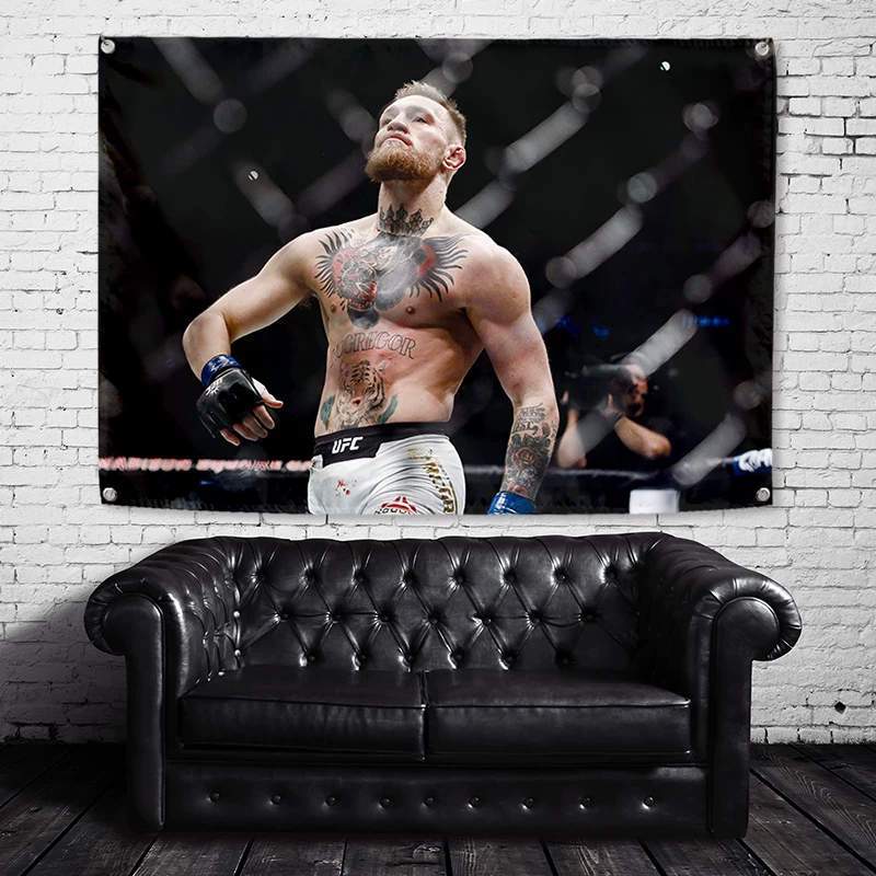 Британский культурный бокс музей бойцов MMA зал клуба UFC ротовой Cannon настенная декорация Продолжить ткань Tripper Pandans