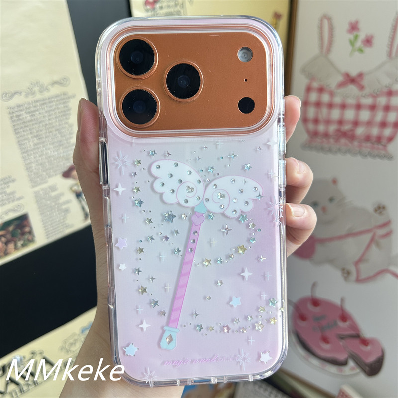 MMkeke小众ins风美少女魔法棒治愈卡通适用iPhone17promax双层imd手机壳苹果16pro保护套15pm日韩14pro动漫13,淘宝优惠券,粉丝福利购,淘宝优惠卷