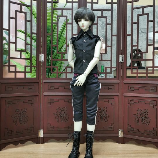 BJD/SD娃娃3分叔古风拍摄背景复古回型屏风隔断娃屋家具装饰配件