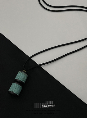 新中式绿松石六字真言项链