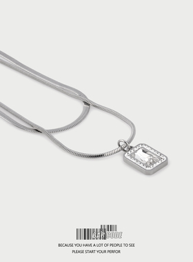 原创项链男女叠戴ins小众钛钢