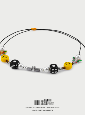 美式高街笑脸蝴蝶INS嘻哈珍珠