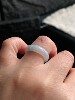 Jade ring ring ring ring 9/10 circle Y497 natural a goods jade round ring plain ring Burmese material jade ring