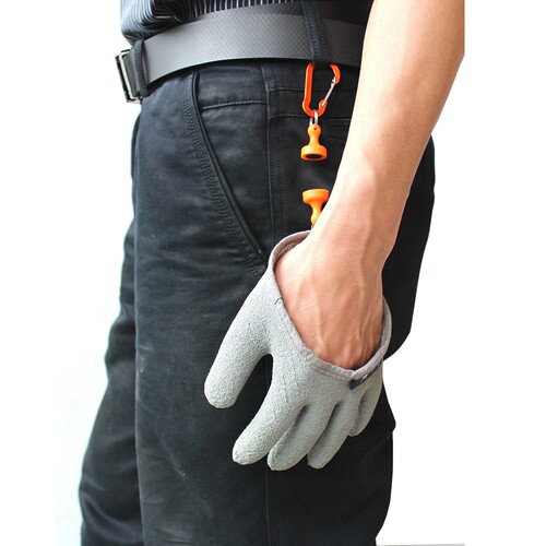 RTI抓鱼手套便携防滑防水PE线编织乳胶男钓鱼冰钓垂钓用品工具 - 图0