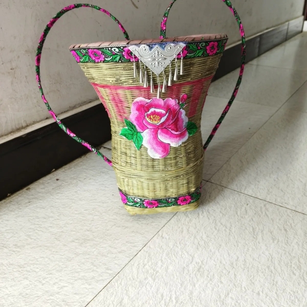 小背篓装饰背篓竹编演戏拍照影视抖音娱乐道具背篓 - 图3