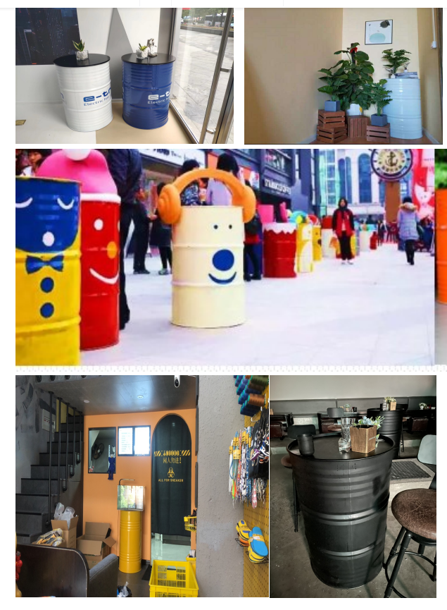 80升汽油桶柴油桶幼儿园装饰道具桶酒吧陈列备用大铁桶固态液体桶 - 图3