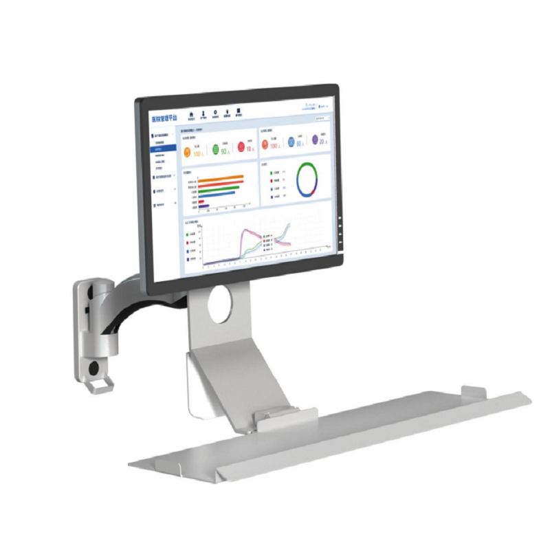 定制工业重型设备显示器支架带键盘托架墙挂壁挂电脑显示屏挂架-图0