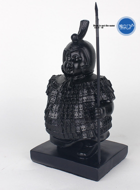 中式风q版兵马俑趣味样板间摆件