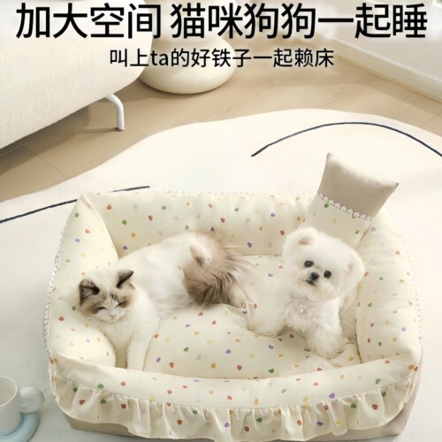 猫窝猫垫子四季通用睡觉用不粘毛猫咪冬季小型犬狗狗床沙发宠物窝 - 图3
