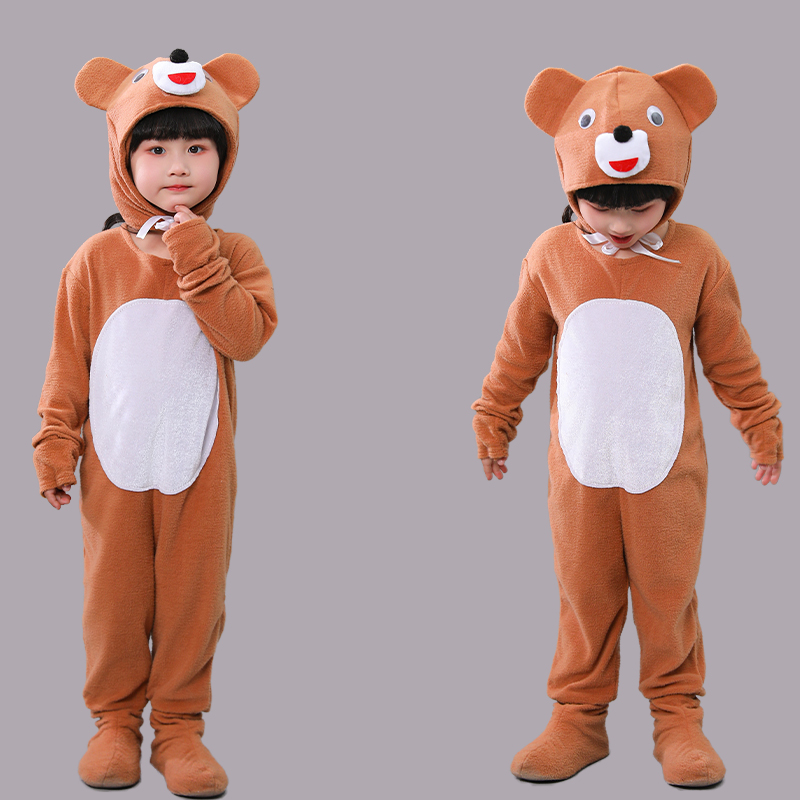 六一儿童小熊演出服幼儿话剧动物表演服小黄牛小猴子捞月舞蹈服装 - 图1