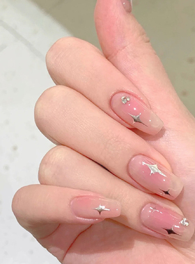 网红美甲星芒星星五角星贴纸