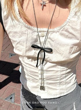 云岛有羊甜美蝴蝶结舞鞋吊坠项链