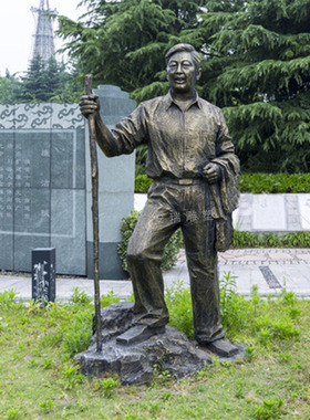 玻璃钢仿铜教书先生人物 铸铜读书学习师生雕像摆放户外校园雕塑