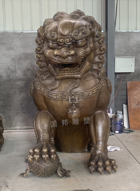 铜雕狮子动物雕塑铸铜中式故宫 天安门铜狮一对摆放户外广场园林