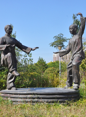 玻璃钢仿铜古代名人伟人张衡 户外校园 广场园林摆放铸铜人物雕塑