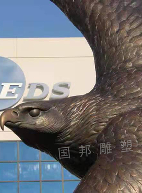 铜雕老鹰动物雕塑 户外景观摆放铸铜鸟类飞翔老鹰雄鹰展翅雕塑定