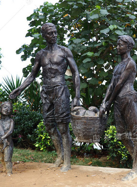 大型户外广场校园文化摆放玻璃钢仿铜 铸铜古代名人邓芝议和人物