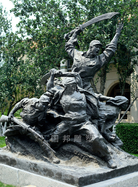 铜雕玻璃钢仿铜三桁瓦人物传统民俗小品人物雕塑摆放户外广场园林