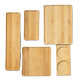 Rectangular bamboo and wood tray seasoning bottle jar bottom plate bamboo water cup storage sushi tray fruit noodles bowl tray