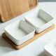 Rectangular bamboo and wood tray seasoning bottle jar bottom plate bamboo water cup storage sushi tray fruit noodles bowl tray