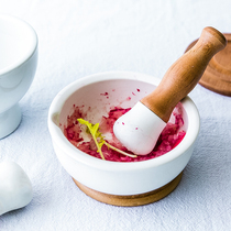 Ceramic Bamboo-wood pressed garlic presses Home Grinding Machine Kitchen Mashed Pestle Pepper Spoilers