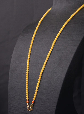 原创南红玛瑙蜜蜡吊坠绳佛牌链子