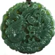 Natural Xinjiang Hotan jade green jade dragon and phoenix jade pendant for male and female couples, a pair of jade pendants, waist pendants, ancient style necklace pendants