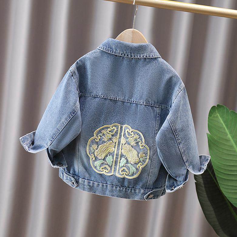 女童牛仔外套洋气绣花宝宝长袖上衣库洛米春秋儿童小中大童夹克,淘宝优惠券,粉丝福利购,淘宝优惠卷